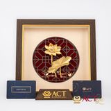 Tranh Hoa Sen dát vàng 24k ACT GOLD ISO 9001:2015 (Mẫu 2)