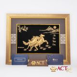 Tranh Song Mã dát vàng 24k ACT GOLD ISO 9001:2015 (Mẫu 2)