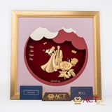 Quà tặng tranh Cô Dâu Chú Rể dát vàng 24k ACT GOLD ISO 9001:2015 (Mẫu 3)