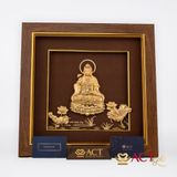 Tranh Quán Thế Âm Bồ Tát dát vàng 24k ACT GOLD ISO 9001:2015 (Mẫu 1)