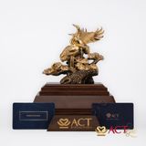 Quà tặng Chim Hạc dát vàng 24k ACT GOLD ISO 9001:2015(Mẫu 2)