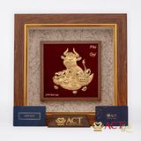 Tranh Trâu dát vàng 24k ACT GOLD ISO 9001:2015 (Mẫu 1)