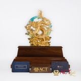 Quà tặng Rồng Dâng Ngọc dát vàng 24k ACT GOLD ISO 9001:2015