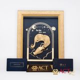 Quà tặng Tranh Cung Bảo Bình dát vàng 24k ACT GOLD ISO 9001:2015