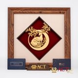 Quà tặng Tranh tình mẫu tử dát vàng 24k ACT GOLD ISO 9001:2015