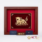 Quà tặng Tranh Tỳ Hưu dát vàng 24k ACT GOLD ISO 9001:2015