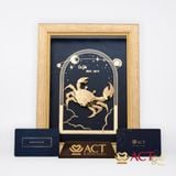 Quà tặng Tranh Cung Cự Giải dát vàng 24k ACT GOLD ISO 9001:2015