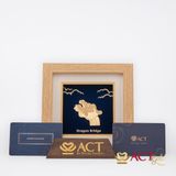 Tranh Cầu Rồng dát vàng 24k ACT GOLD ISO 9001:2015