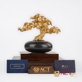 Quà tặng Bình Hoa Mai dát vàng 24k ACT GOLD ISO 9001:2015