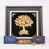 Quà tặng Tranh Cây Cam Tài Lộc dát vàng 24k ACT GOLD ISO 9001:2015
