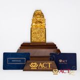 Quà tặng Ấn Rồng dát vàng 24k ACT GOLD ISO 9001:2015