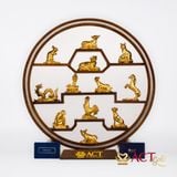 Quà tặng Kệ 12 Con Giáp dát vàng 24k ACT GOLD ISO 9001:2015 (Mẫu 4)