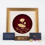 Tranh hoa sen dát vàng 24k ACT GOLD ISO 9001:2015