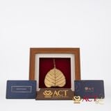 Tranh lá bồ đề dát vàng 24k ACT GOLD ISO 9001:2015