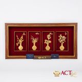 Tranh Tứ Quý dát vàng 24k ACT GOLD ISO 9001:2015 (Mẫu 5)