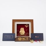 Quà tặng tranh Thuyền dát vàng 24k ACT GOLD ISO 9001:2015