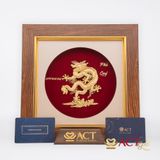 Tranh Rồng Phú Quý dát vàng 24k ACT GOLD ISO 9001:2015