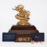 Quà tặng Tượng Trâu dát vàng 24k ACT GOLD ISO 9001:2015 (Mẫu 8)