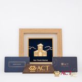 Tranh Chợ Bến Thành dát vàng 24k ACT GOLD ISO 9001:2015
