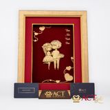 Quà tặng tranh Cô Dâu Chú Rể dát vàng 24k ACT GOLD ISO 9001:2015 (Mẫu 4)