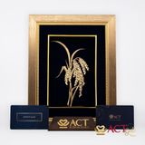 Quà tặng tranh Cây Lúa dát vàng 24k ACT GOLD ISO 9001:2015