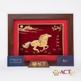 Tranh Ngựa dát vàng 24k ACT GOLD ISO 9001:2015
