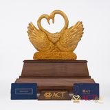 Quà tặng Đôi Thiên Nga dát vàng 24k ACT GOLD ISO 9001:2015(Mẫu 1)