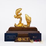 Quà tặng Song Ngư dát vàng 24k ACT GOLD ISO 9001:2015 (mẫu 1)