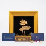Quà tặng Tranh Hoa Sen dát vàng 24k ACT GOLD ISO 9001:2015