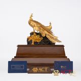 Quà tặng Chim Công dát vàng 24k ACT GOLD ISO 9001:2015 (Mẫu 2)