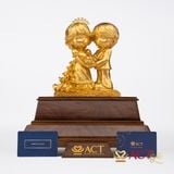 Quà tặng Cô Dâu Chú Rể dát vàng 24k ACT GOLD ISO 9001:2015