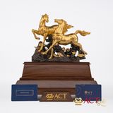 Quà tặng Song Mã dát vàng 24k ACT GOLD ISO 9001:2015