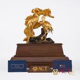 Quà tặng Chim Hạc dát vàng 24k ACT GOLD ISO 9001:2015 (Mẫu 1)