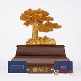 Quà tặng Tùng La Hán dát vàng 24k ACT GOLD ISO 9001:2015 (Mẫu 5)
