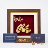 Quà tặng Tranh Chữ Mẹ dát vàng 24k ACT GOLD ISO 9001:2015