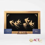 Quà tặng tranh Đàn Cá dát vàng 24k ACT GOLD ISO 9001:2015