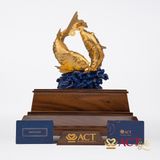 Quà tặng Đôi Cá Chép dát vàng 24k ACT GOLD ISO 9001:2015