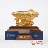 Quà tặng Cá Rồng dát vàng 24k ACT GOLD ISO 9001:2015 (Mẫu 1)