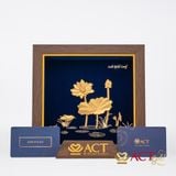 Tranh Hoa Sen dát vàng 24k ACT GOLD ISO 9001:2015 (Mẫu 1)