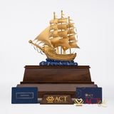 Quà tặng Thuyền Buồm mạ vàng 24k ACT GOLD ISO 9001:2015