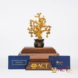 Quà tặng Chậu Cây Tài Lộc dát vàng 24k ACT GOLD ISO 9001:2015