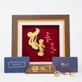 Quà tặng Tranh Chữ Thọ dát vàng 24k ACT GOLD ISO 9001:2015(Mẫu 3)