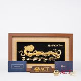 Quà tặng Tranh Gậy Như Ý dát vàng 24k ACT GOLD ISO 9001:2015