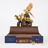 Quà tặng Chim Uyên Ương dát vàng 24k ACT GOLD ISO 9001:2015 (Mẫu 2)