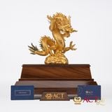 Quà tặng tượng Rồng Thanh Long dát vàng 24k ACT GOLD ISO 9001:2015