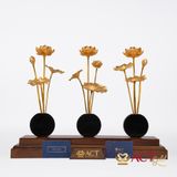 Quà tặng Hồ Sen 12 Nhánh dát vàng 24k ACT GOLD ISO 9001:2015