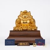 Quà tặng tượng Thiềm Thừ dát vàng 24k ACT GOLD ISO 9001:2015