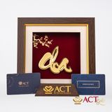 Quà tặng Tranh Chữ Cha dát vàng 24k ACT GOLD ISO 9001:2015