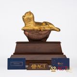 Quà tặng Tượng Mèo Hoàng Gia dát vàng 24k ACT GOLD ISO 9001:2015