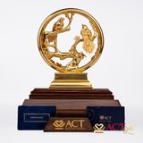 Quà tặng Chim Uyên Ương dát vàng 24k ACT GOLD ISO 9001:2015 (Mẫu 3)